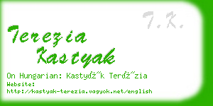 terezia kastyak business card